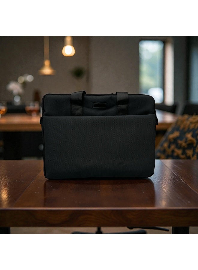 15.6-inch laptop bag, lightweight computer bag, business travel bag, water-resistant shoulder bag, messenger bag for men and women for work and office - Image 2